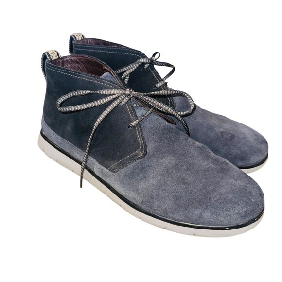 UGG Men's Freamon Waterproof Chukka Boot Blue Suede Comfort Cushioned Boot Money - Picture 2 of 11